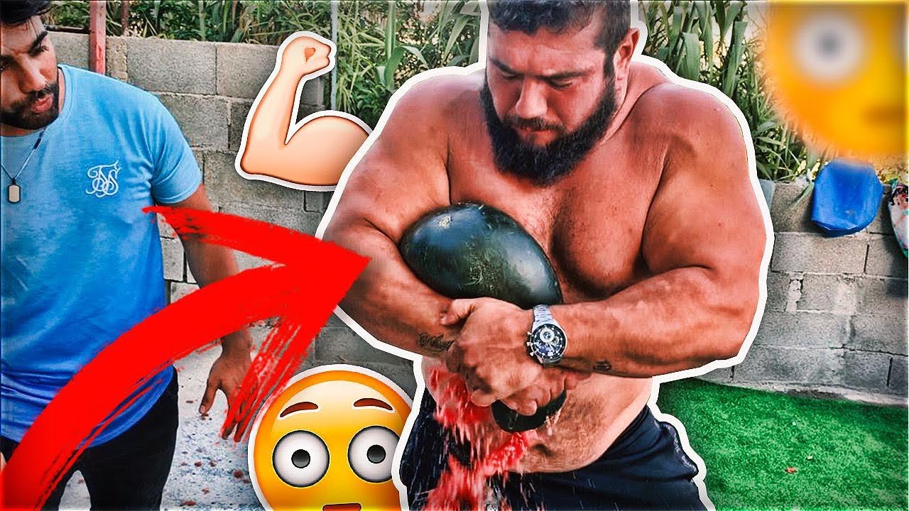 EL HOMBRE MÁS FUERTE DE ESPAÑA HACE EL SANDÍA CHALLENGE *INCREÍBLE*