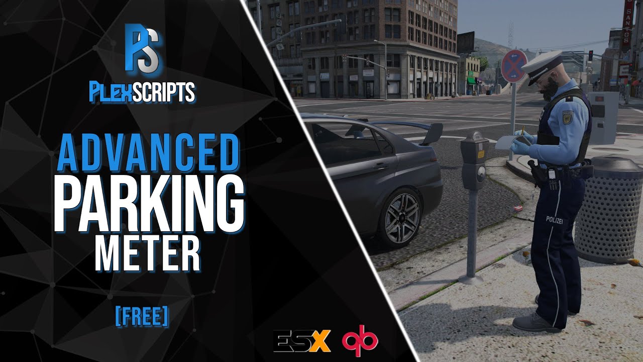 Free Advanced Parkingmeter script Fivem [ESX / QB] [PlexScripts]