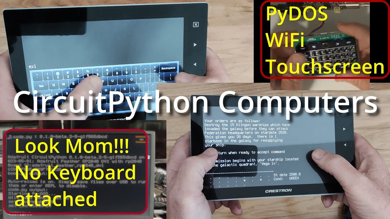 PyDOS running on a CircuitPython Tablet
