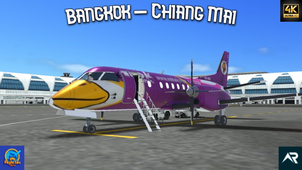 Nok Air SAAB 340B Full Flight: Bangkok to Chiang Mai | RFS - Real Flight Simulator