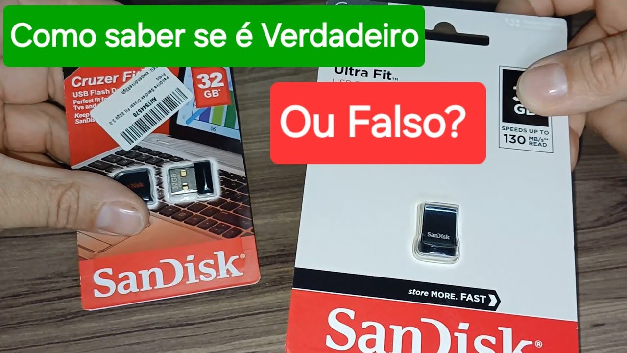 Teste de Originalidade Pendrive Sandisk Cruze Fit Blade e Ultra Fit 3 2 Gen1
