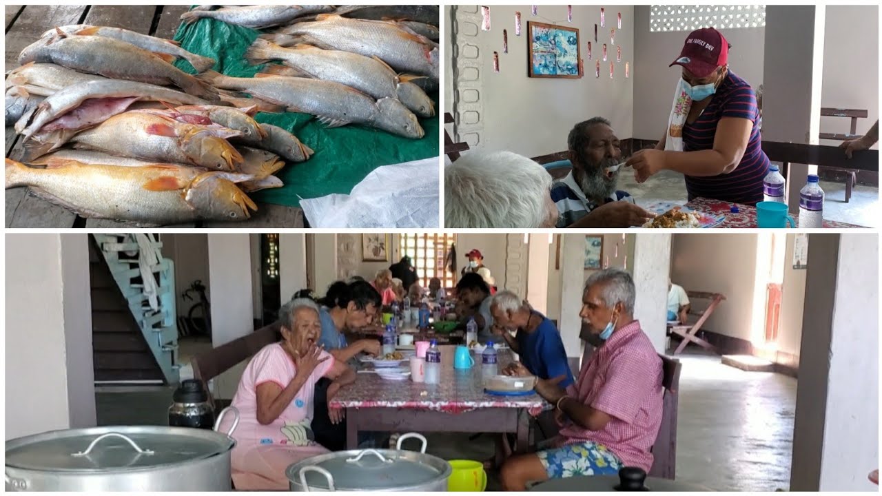 Cooking Fish Stew & Rice To Feed The People At  Dharamshala