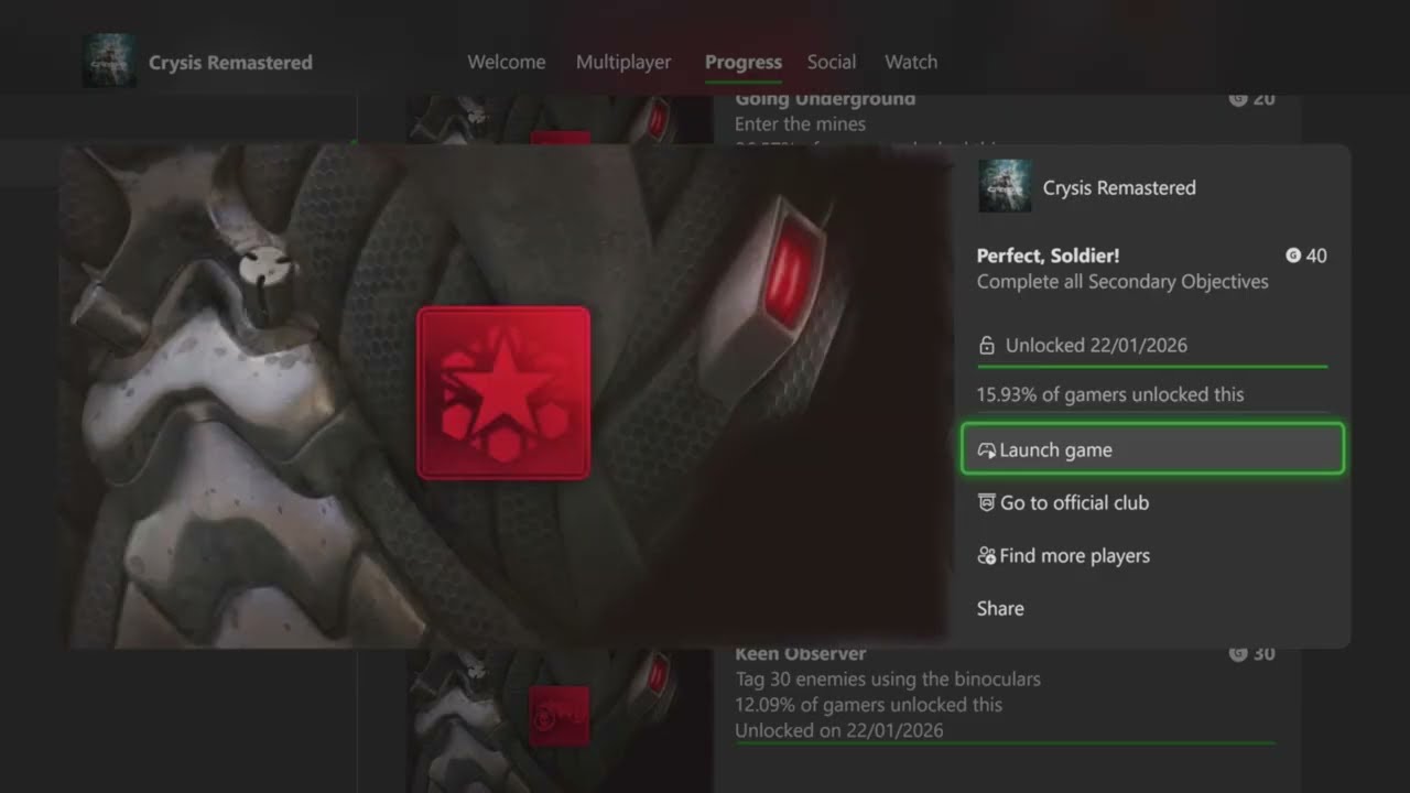 CRYSIS 1 REMASTERED [2020] (Xbox Series X) [4K60FPS] {ACHIEVEMENTS}