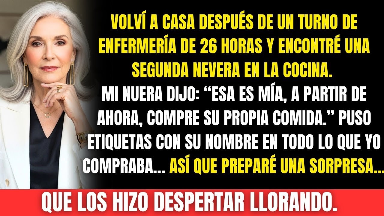 Mi nuera dijo: “Esa nevera es mía. Compre su propia comida.”Y la sorpresa que preparé la hizo llorar