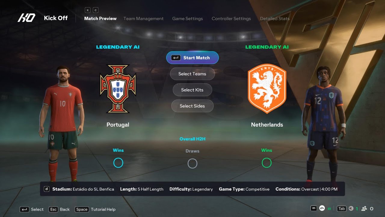 Португалия против Нидерландов | Международный матч | EA FC 26 | Симуляция