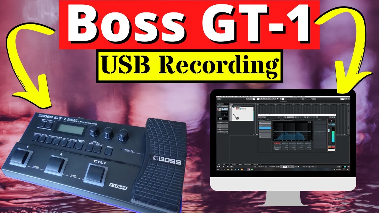 Видеоурок по прямой USB-записи с помощью Boss GT-1 в Cubase.