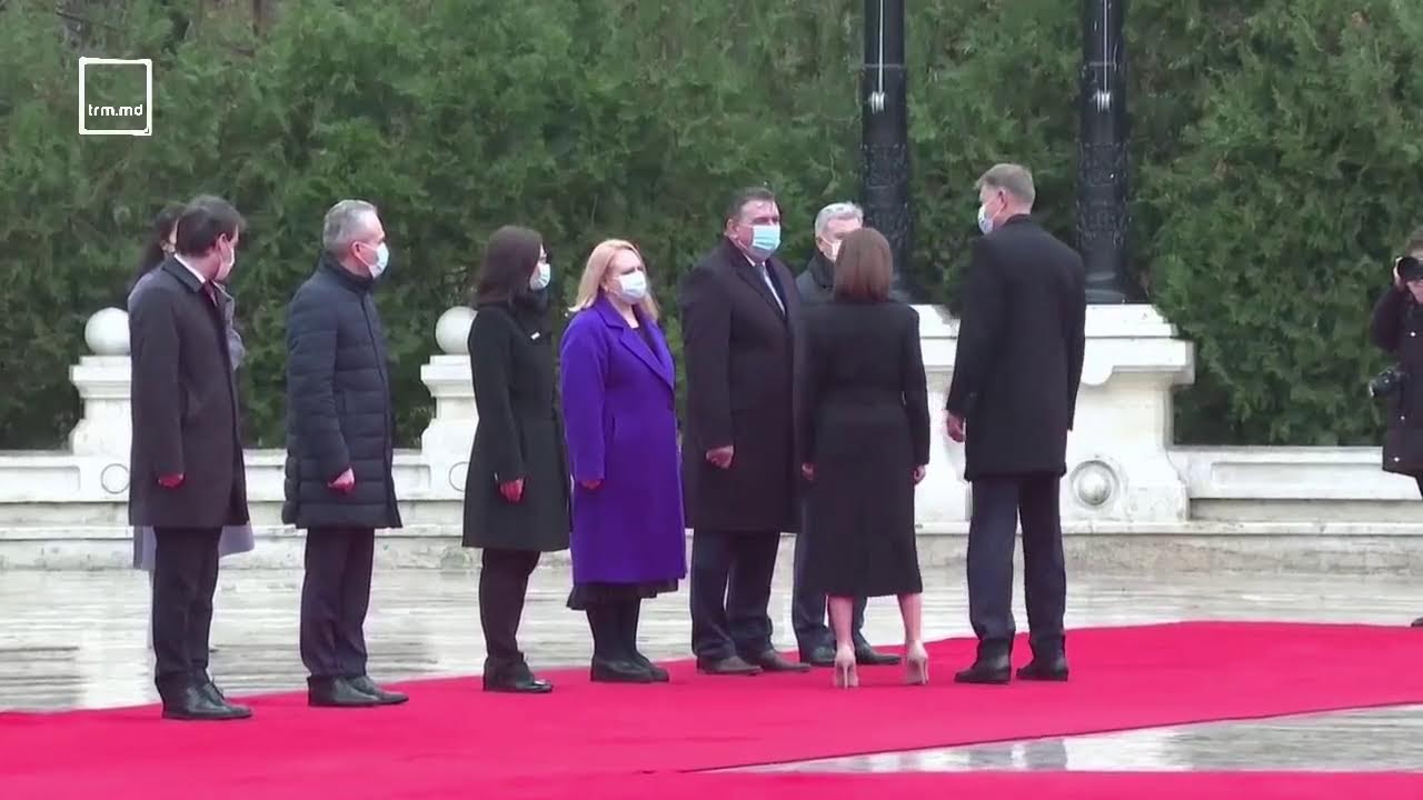 Ceremonia de întâmpinare a Președintelui RM, Maia Sandu, de către Președintele României, K. Iohannis