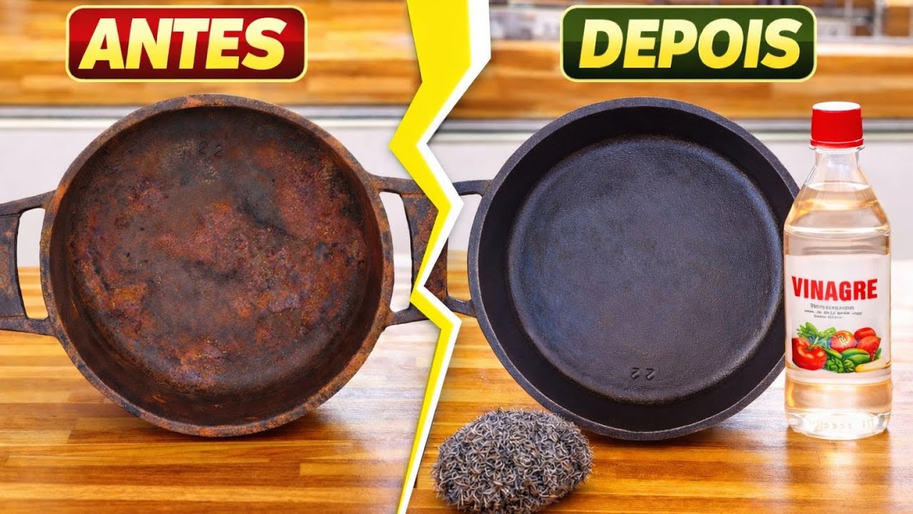 COMO TIRAR FERRUGEM DE PANELA DE FERRO - SEM MENTIRAS - FUNCIONA MAS NÃO É BEM ASSIM