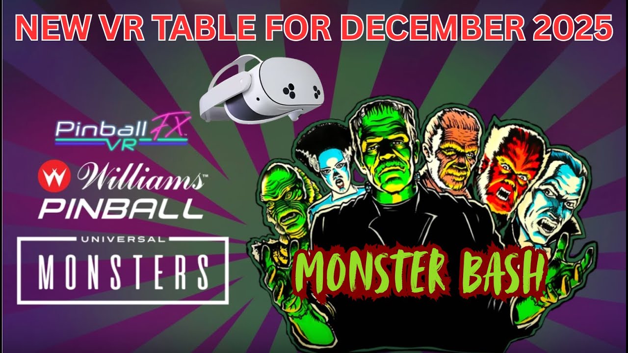 Monster Bash Pinball VR - Zen Studios - Pinball FX VR - New for December 2025 - First Gameplay