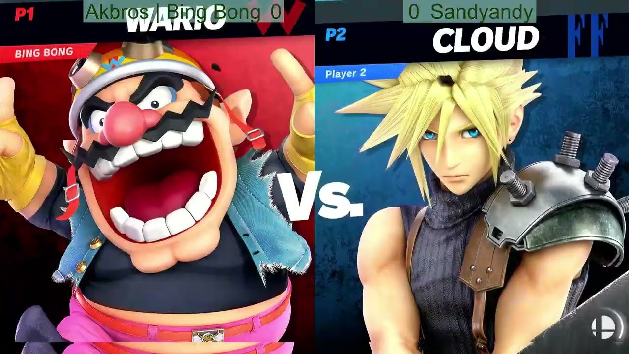 Smash Ultimate: Akbros | Bing Bong (Wario) vs. SandyAndy (Cloud)