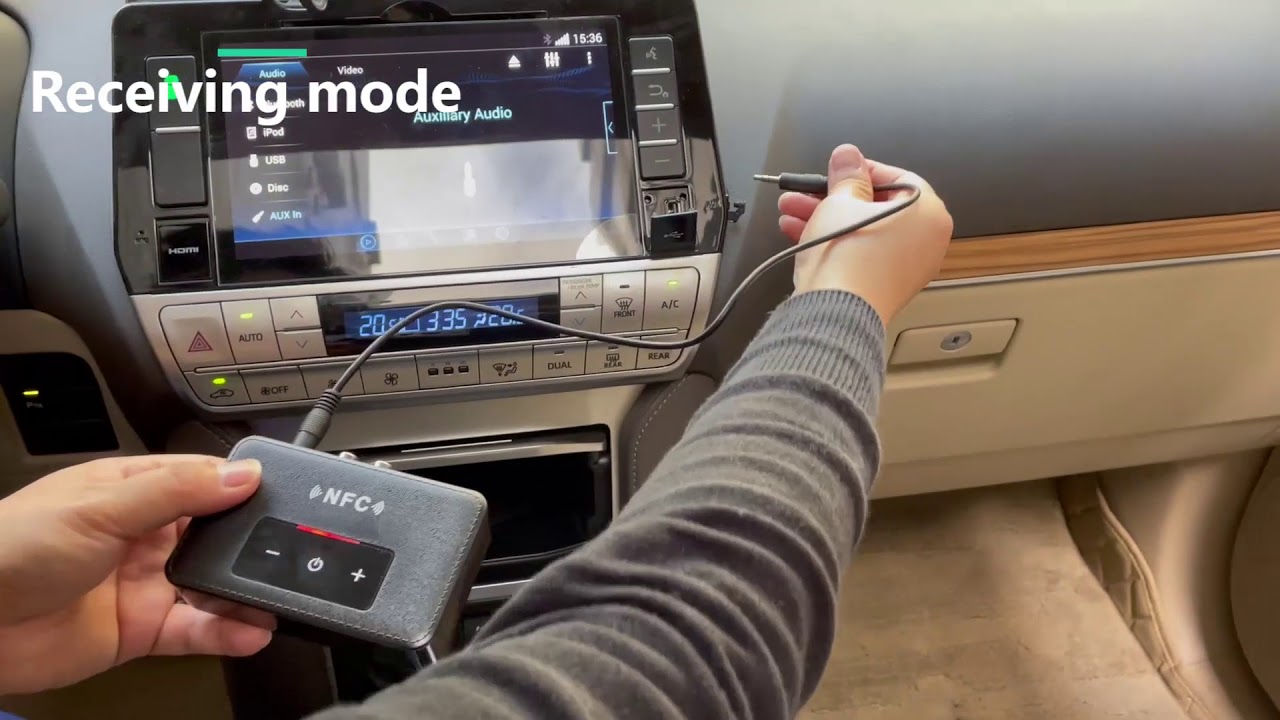 How to use this NFC Bluetooth transmitter receiver on your stereo?