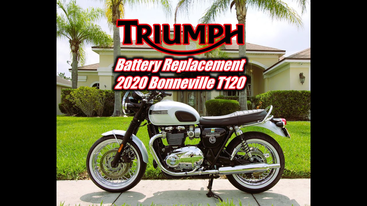 Battery install on a 2020 Triumph Bonneville T120 Diamond edition