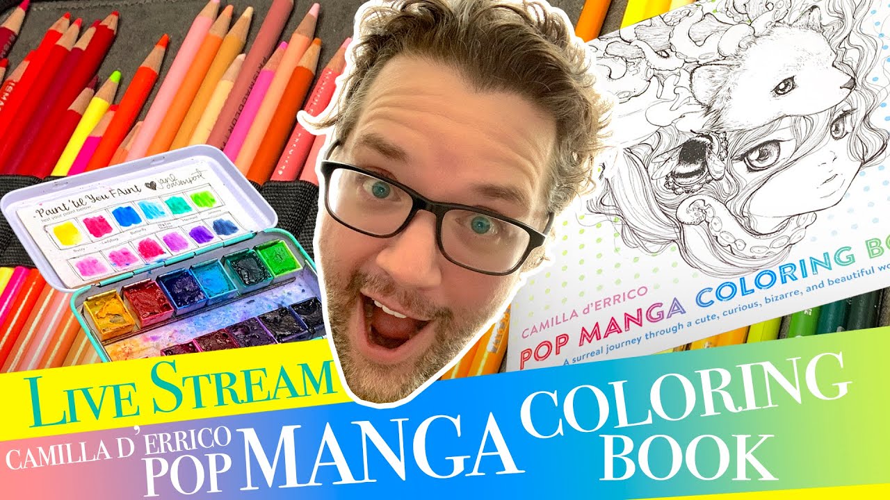 Camilla d’Errico Coloring Book | Watercolors & Colored Pencil | Sketchbook Tour