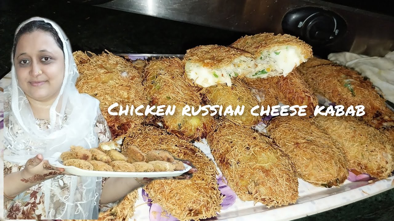CHICKEN RUSSIAN CHEESE KABAB RECIPE #russian kabab recipe #testy#ramdan special #jilanishabnamvlog