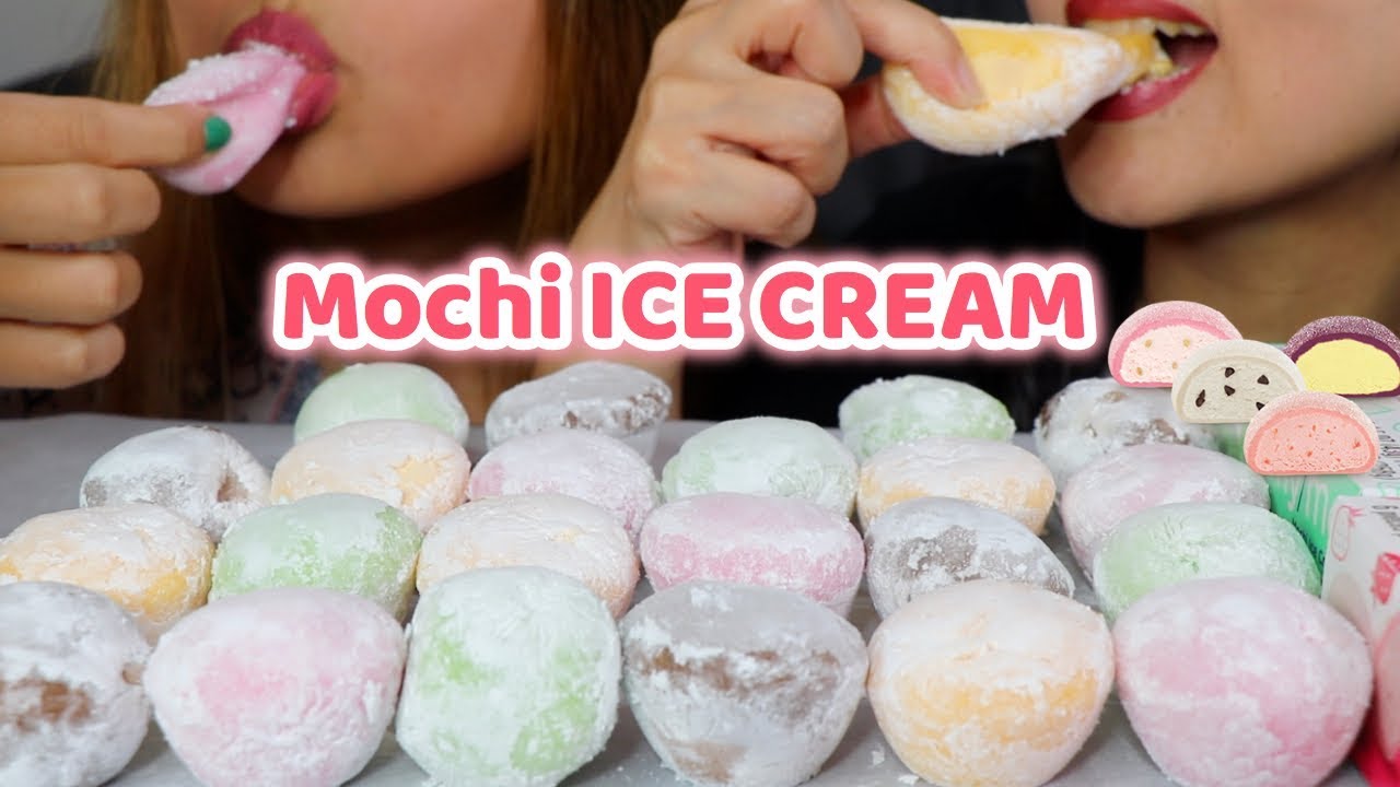 ASMR MOCHI ICE CREAM 찰떡 아이스 리얼사운드 먹방 (STICKY EATING SOUNDS) | Kim&Liz ASMR