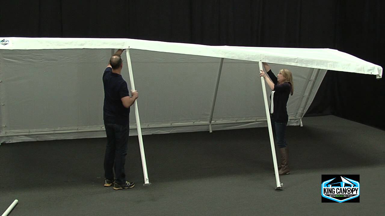 King Canopy w/ Drawstring Cover Set Up