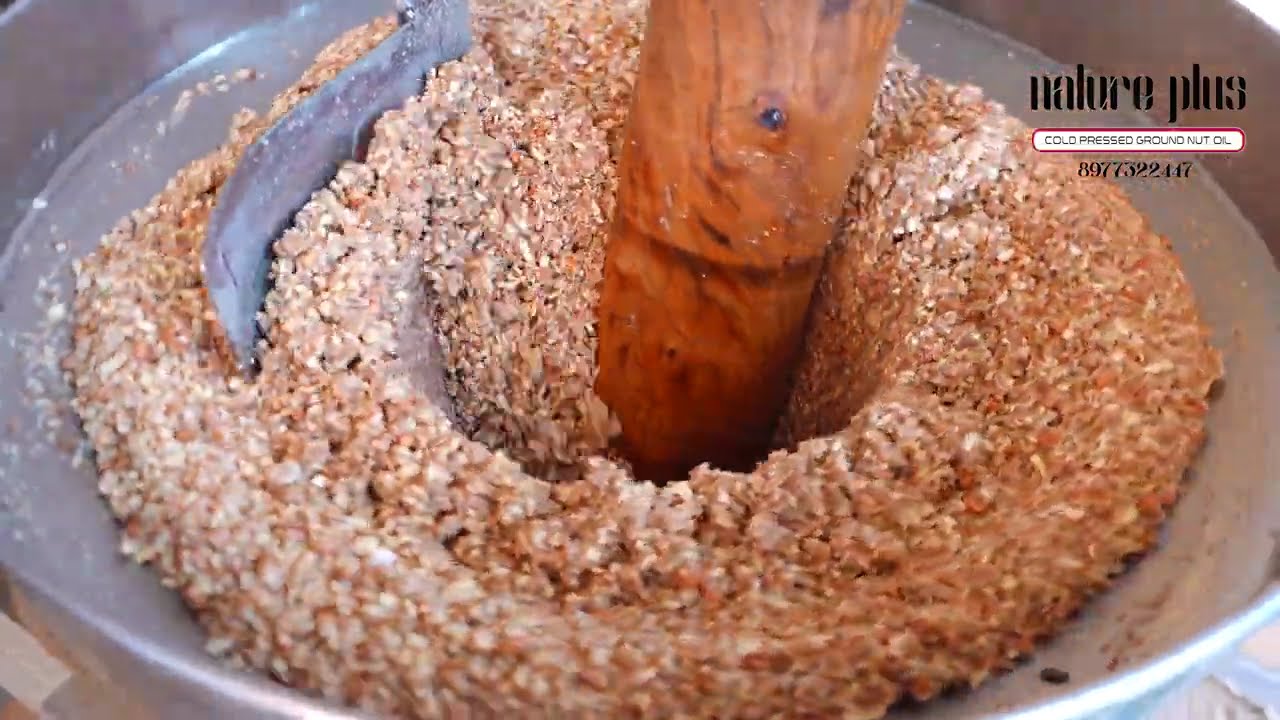 #nature plus #coldpressedoil groundnut oil MAKING VIDEO for orders 8977322447