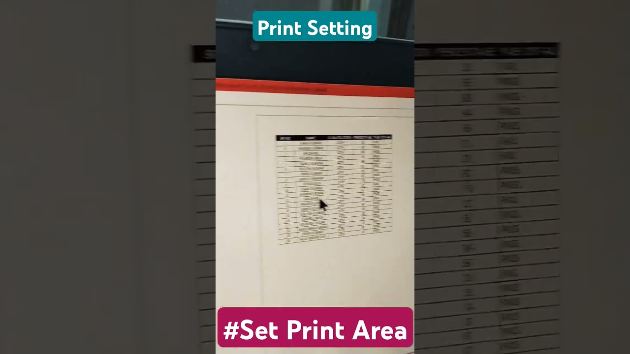 Set print area setting in excel #print #setting #viralshorts #viralshort #shorts #viral #excel