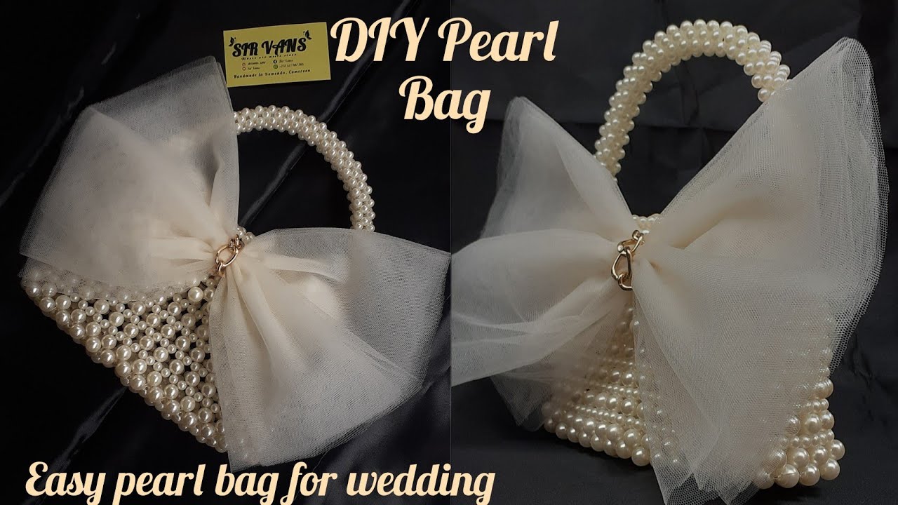HOW TO MAKE A PEARL BEAD BAG // DIY PEARL BEADED BAG// easy beads bag