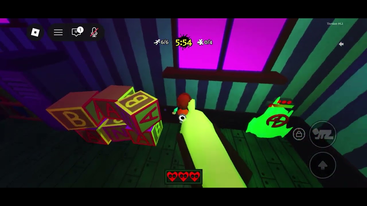 Playing bannana eats on Roblox 