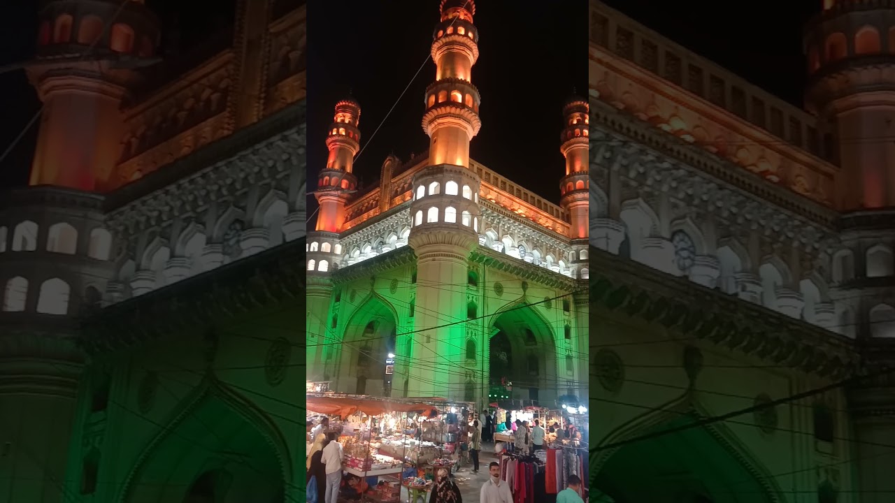#charminar Hyderabad night life night view #tourism #hyderabad #nightlife