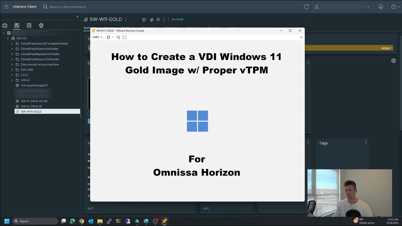 Как создать образ VDI Windows 11 Gold с соответствующим vTPM для Omnissa Horizon