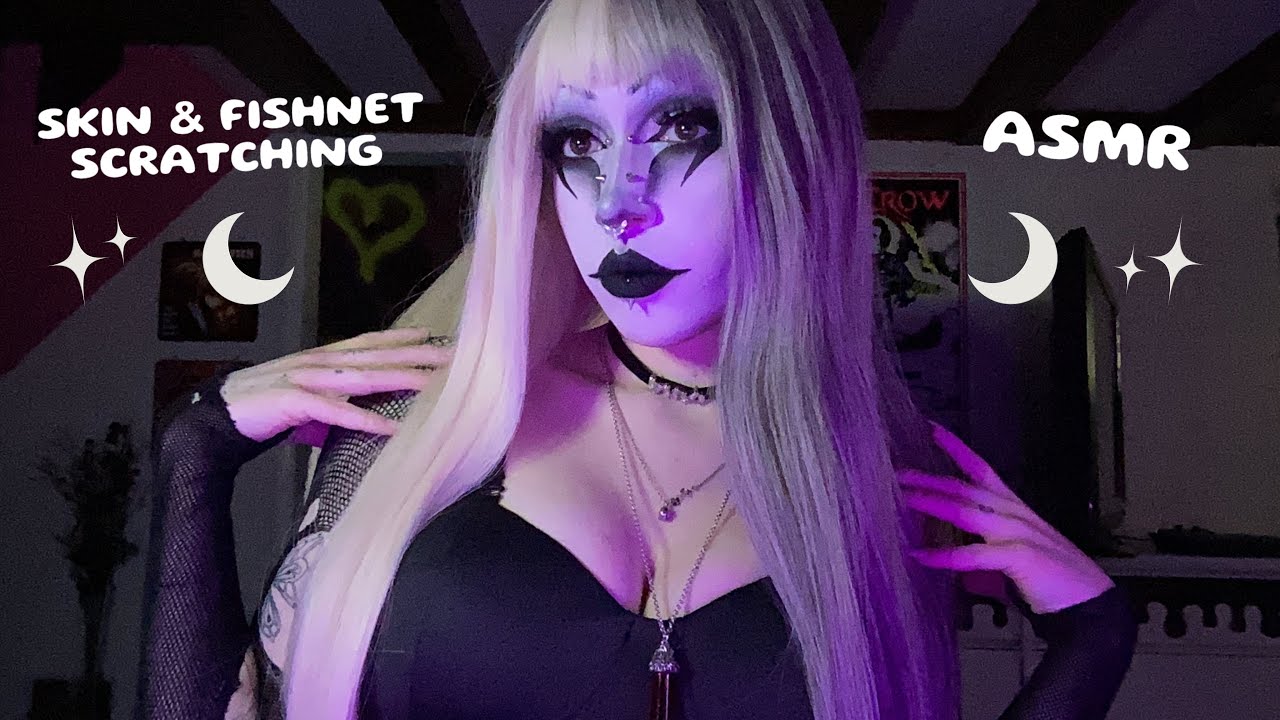 Skin Scratching & Fishnet Scratching ASMR | Rambling, Whispering