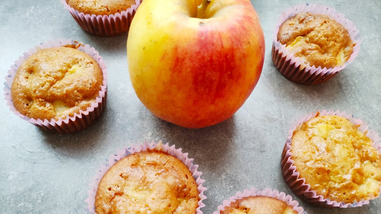 des muffins gourmands au bon goût de pommes ! recette facile et rapide !