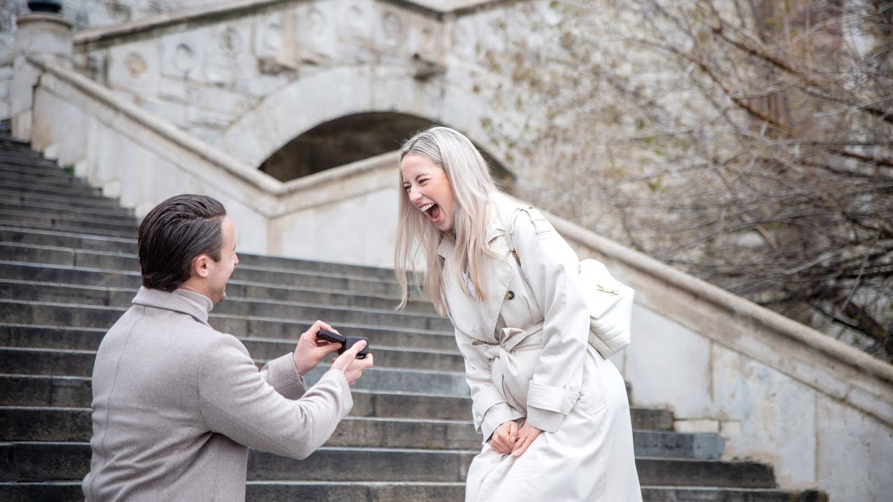 Budapest Best Proposal Spot, the Fishermans Bastion engagement with a Local Photographer