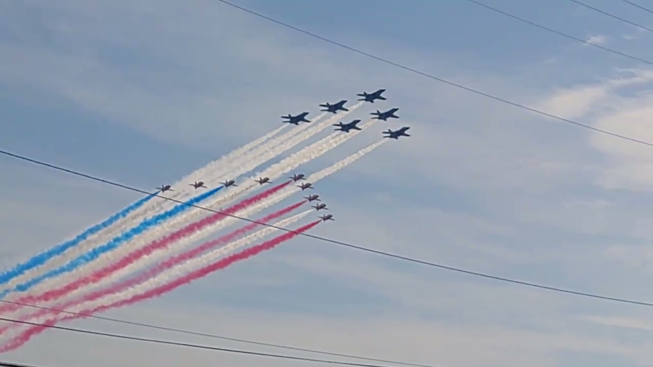 Royal Air Force demo team red arrows and the Blue Angels