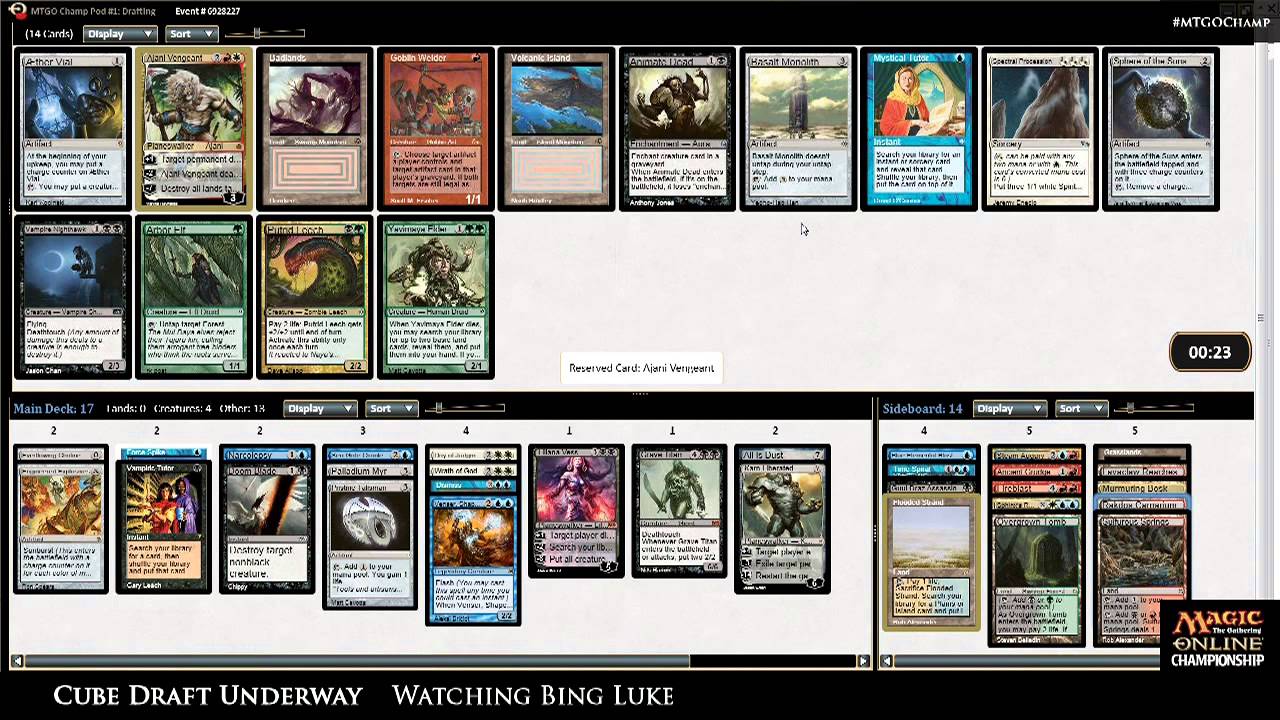2013 Magic Online Championship: Cube Draft