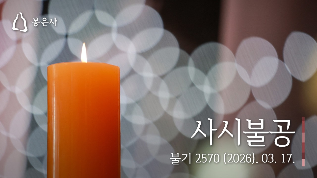 봉은사 사시불공 /1차 학업성취 100일기도 입재 (2026.03.17.)