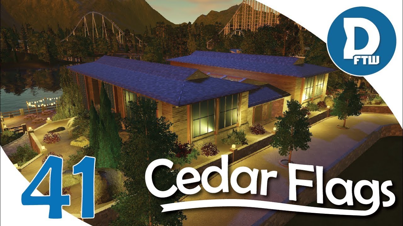 Let's Design Cedar Flags Ep. 41 - Designing a Waterfront Restaurant on the Lake  - Planet Coaster