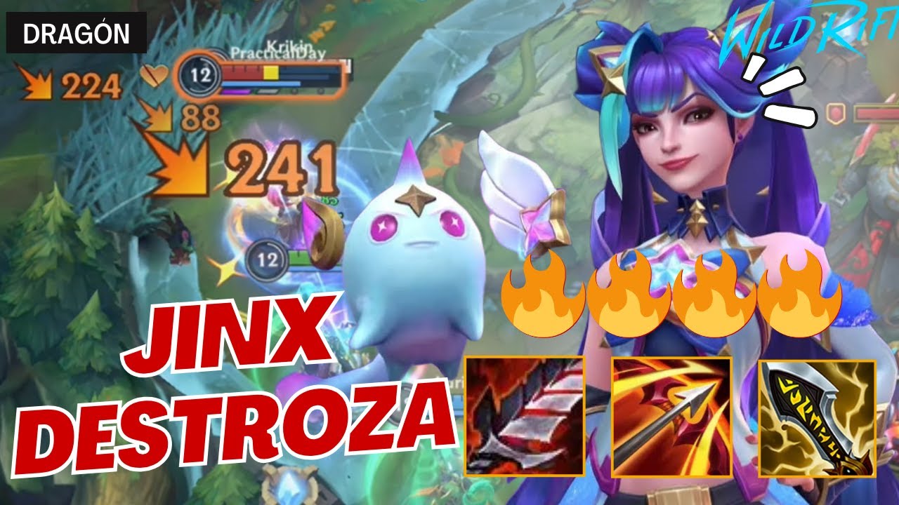 😱 JINX DESTROZA LA LÍNEA Y GANA LAS RANKEDS 🔥🔥| ✨Guardiana Estelar EXQUISITA✨ | S18 Wild Rift 2025 ✅