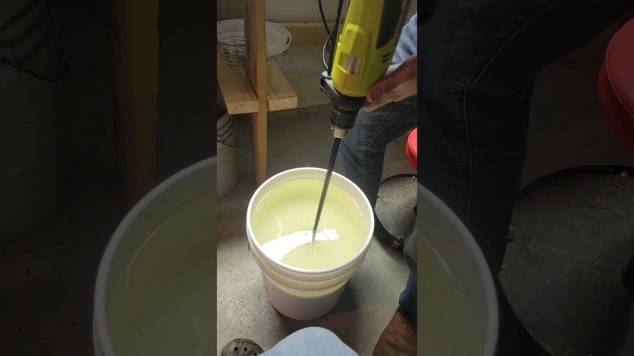 The first mix of the new plastisol 