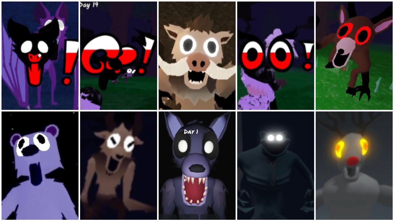 100 Night In The Owl - Ram, Deer, Cave bat & More Survival Games Jumpscare ROBLOX #99nights #horror 