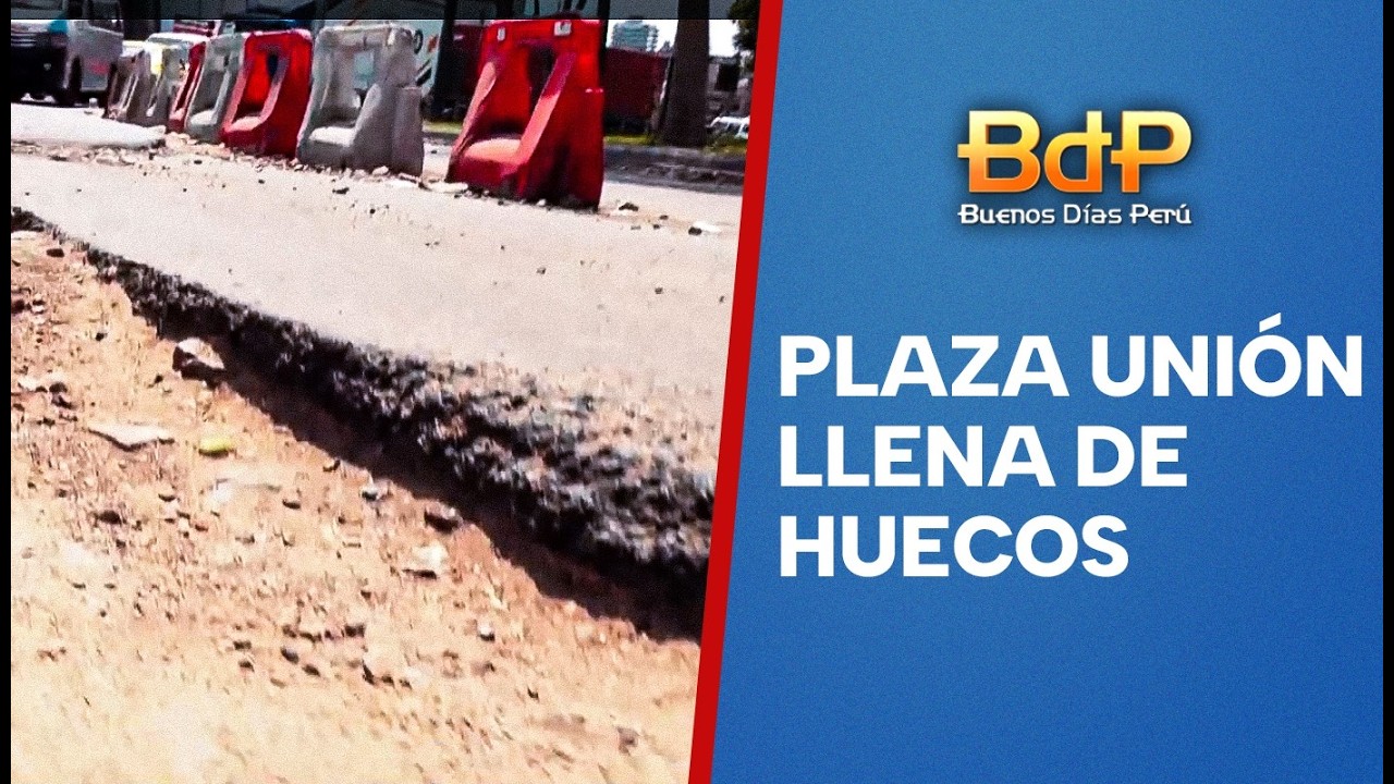 Motociclistas denuncian riesgo por pista deteriorada en Plaza Unión