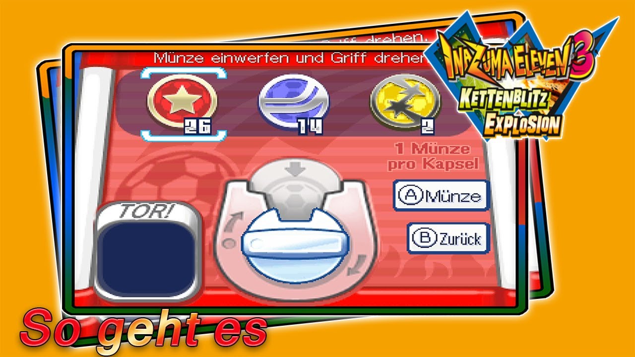 Inazuma Eleven 3: Kettenblitz/Explosion: Location der Kapselmaschinen & mein Trick, So geht es!