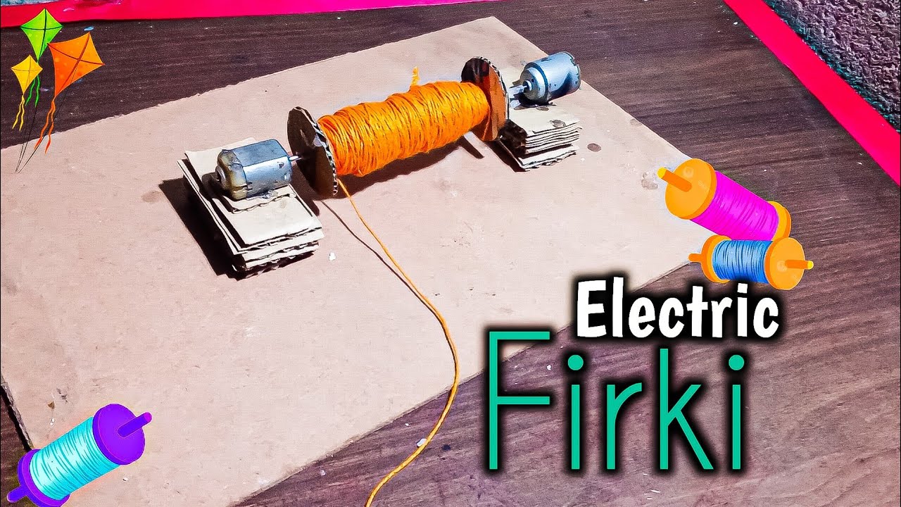 How to make automatic firki at home. Electric patang firki 🪁