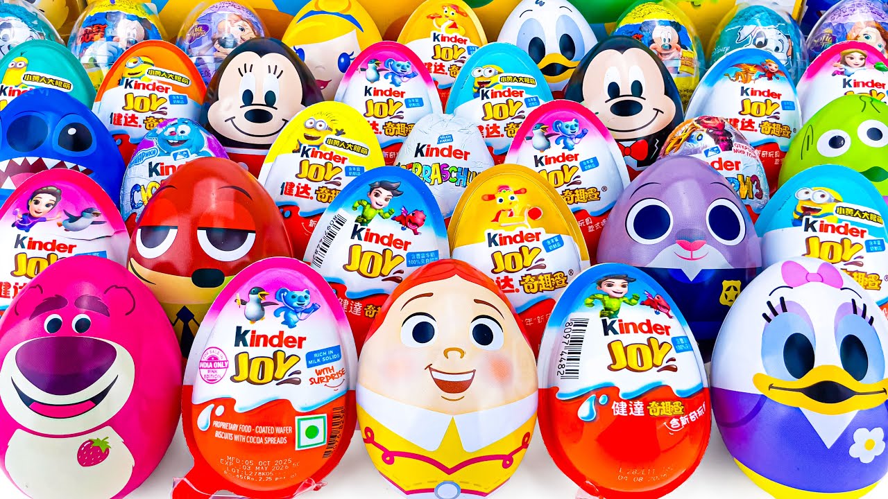 ASMR DISNEY Mickey vs Kinder SQUISHY Mystery Toys UNBOXING | NO TALKING