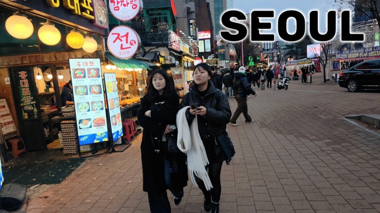 SOUTH KOREA 🇰🇷 Downtown Walk in Mapo-gu Street 