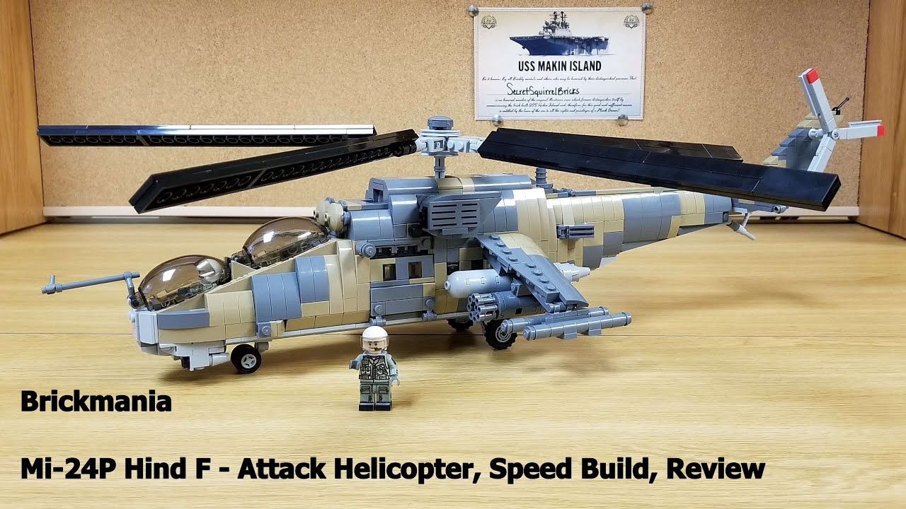 Brickmania Mi-24P Hind F - Russian Attack Helicopter, Speed Build, Review