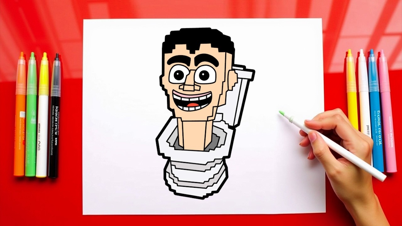 Cách Vẽ SKIBIDI TOILET Brainrot Dễ Dàng Từng Bước