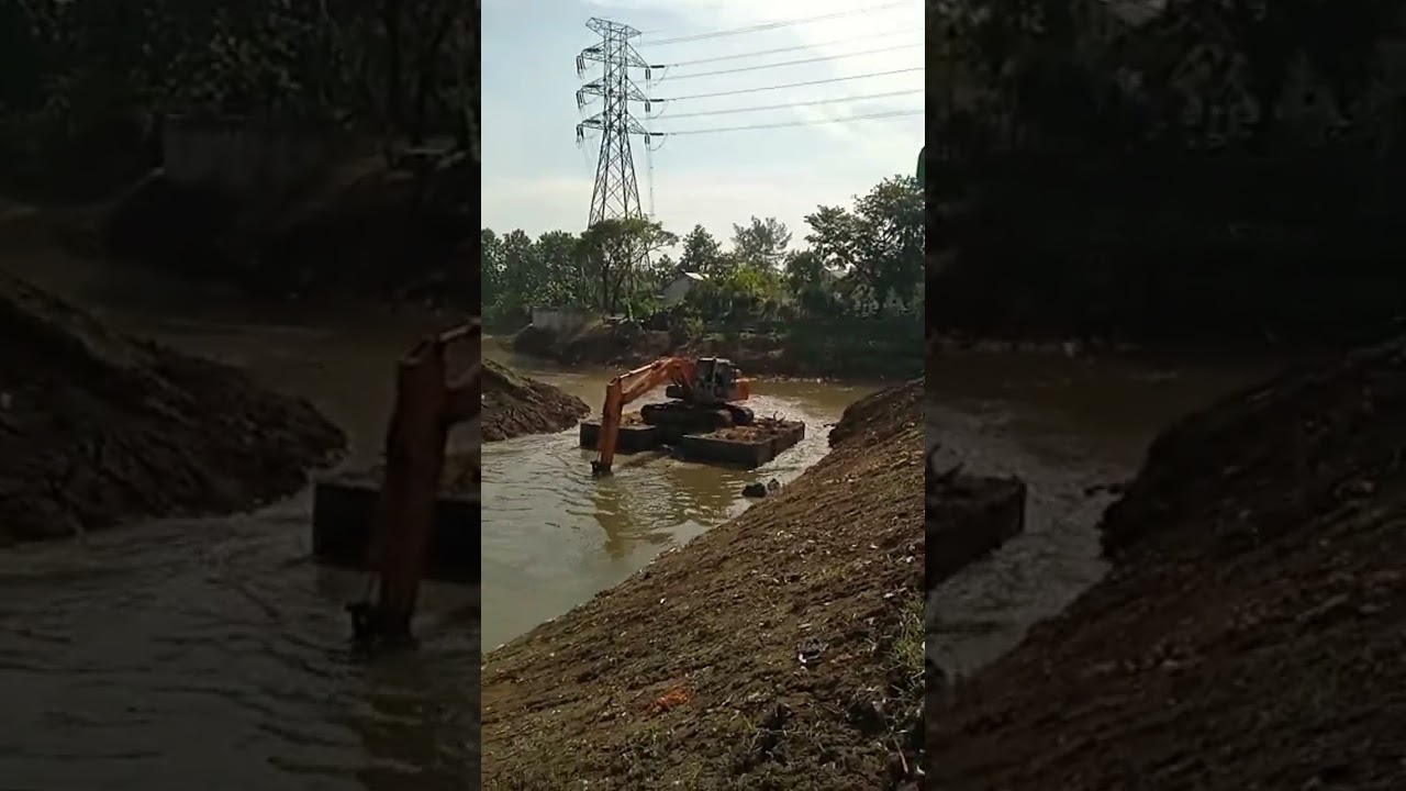Normalisasi Kali Serengseng #kangdedymulyadi #excavator #enjoybekasi #alatberat #banjir