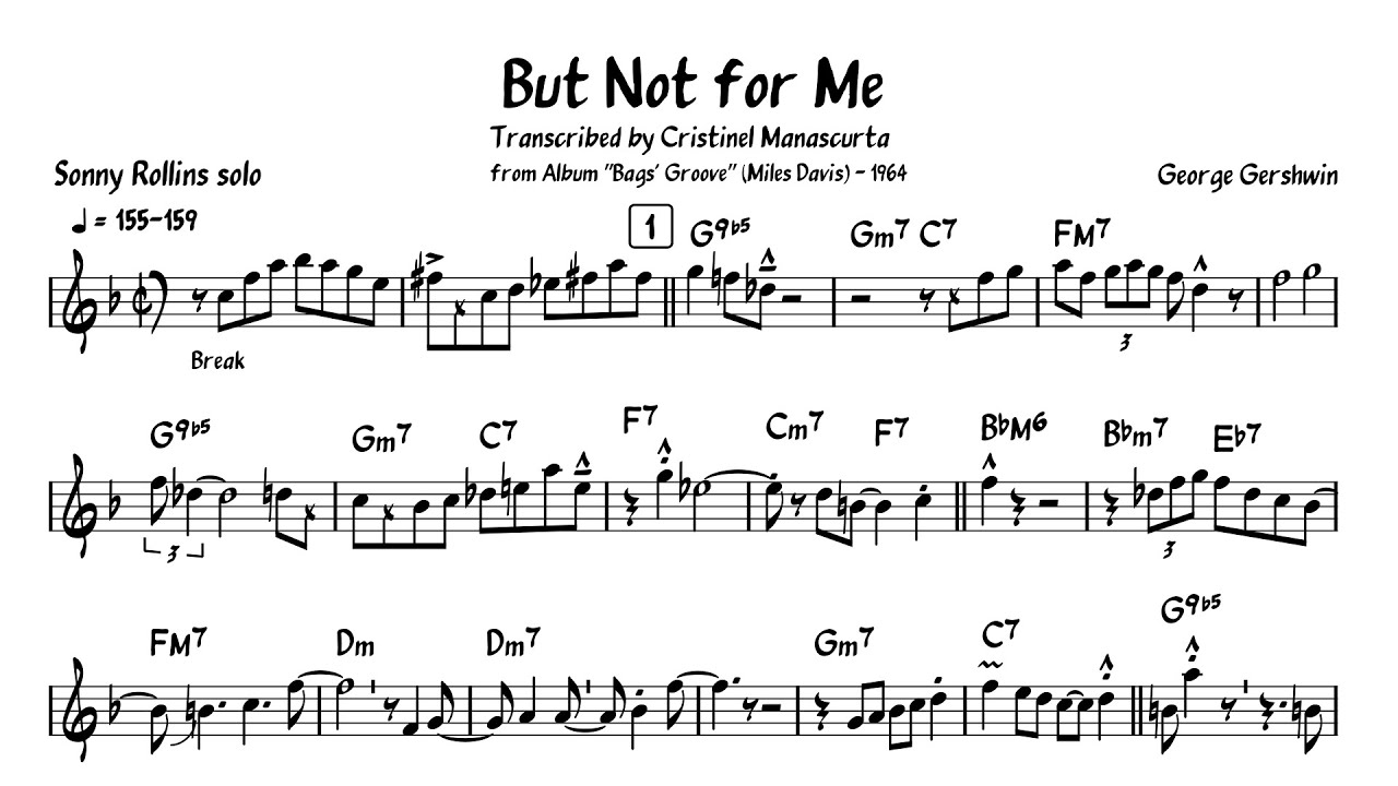 Sonny Rollins - But Not For Me (transcription)