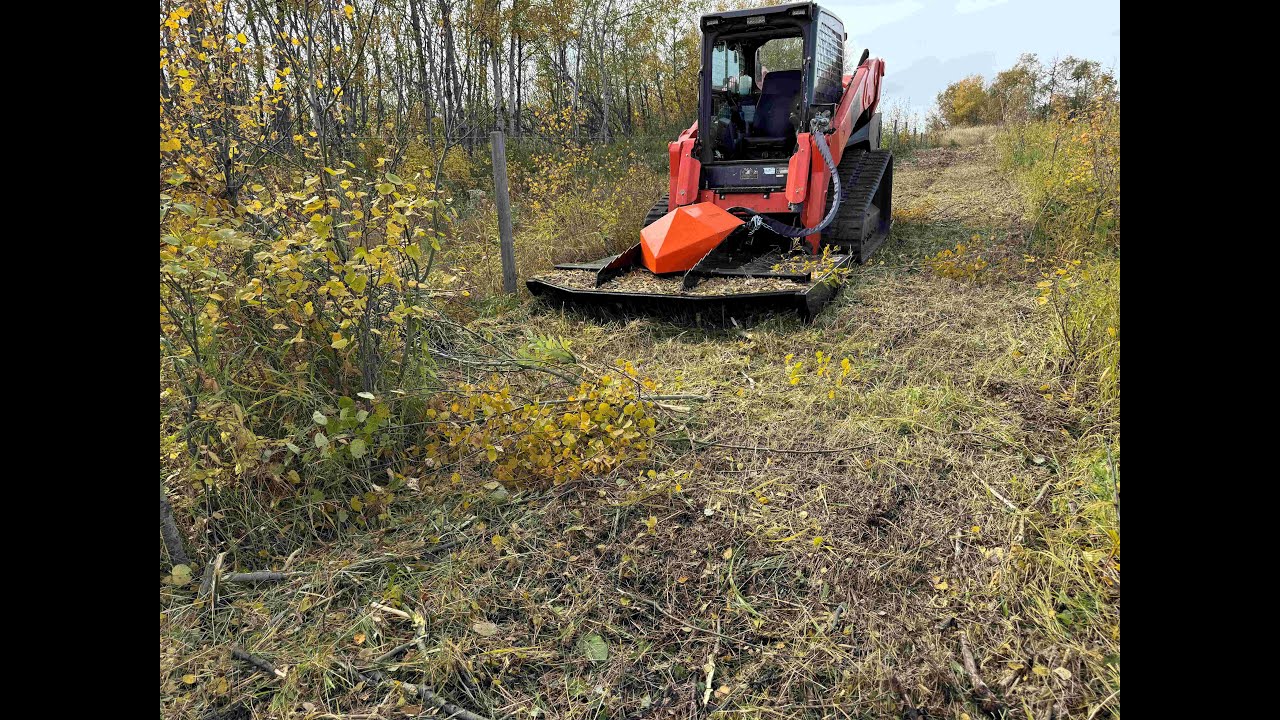 Clearing Fence Line Brush with the Skid Pro GB2 Brush Cutter