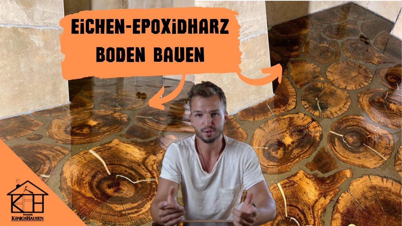 Eichen-Epoxidharzboden DIY - Cordwood Floor - Beeindruckender Fu&szlig;boden