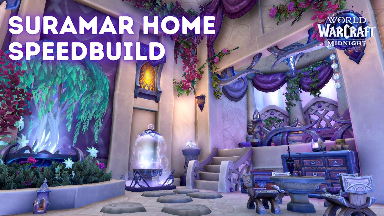 WoW Housing | Suramar home Speedbuild🫧 #worldofwarcraft #wowhousing