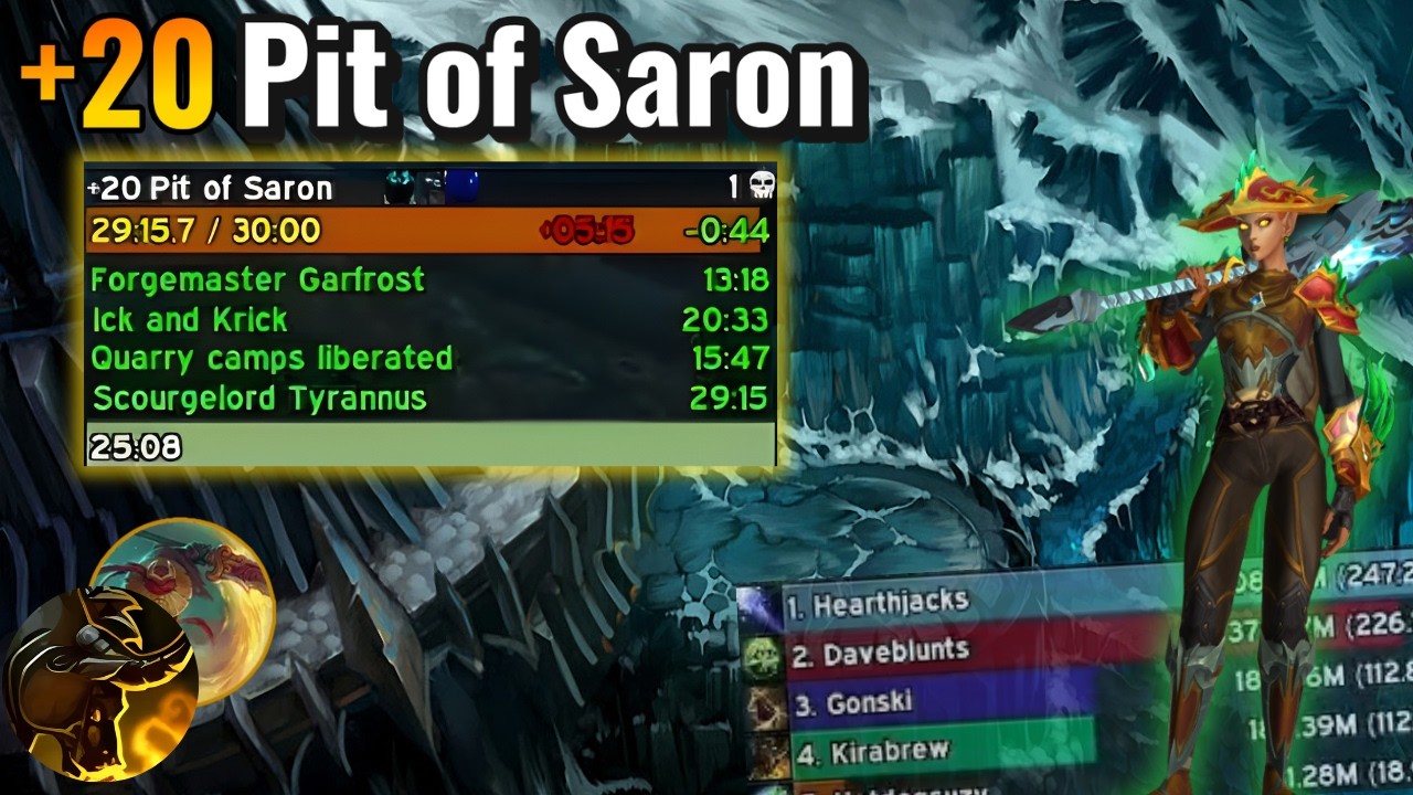 +20 Pit of Saron Midnight Mythic+! | Brewmaster Monk PoV!