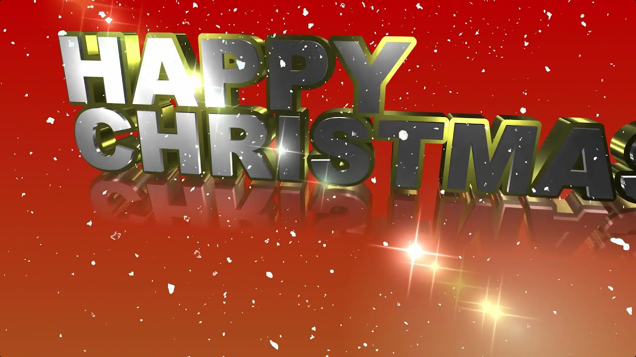 Happy Christmas Text 3D Effect / Graphics Animated Video